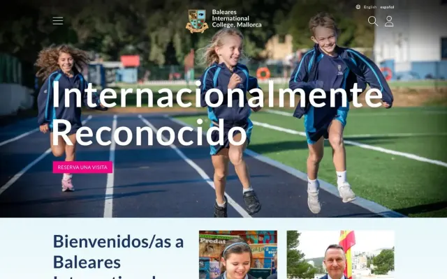 Página de inicio de la web de Baleares International College